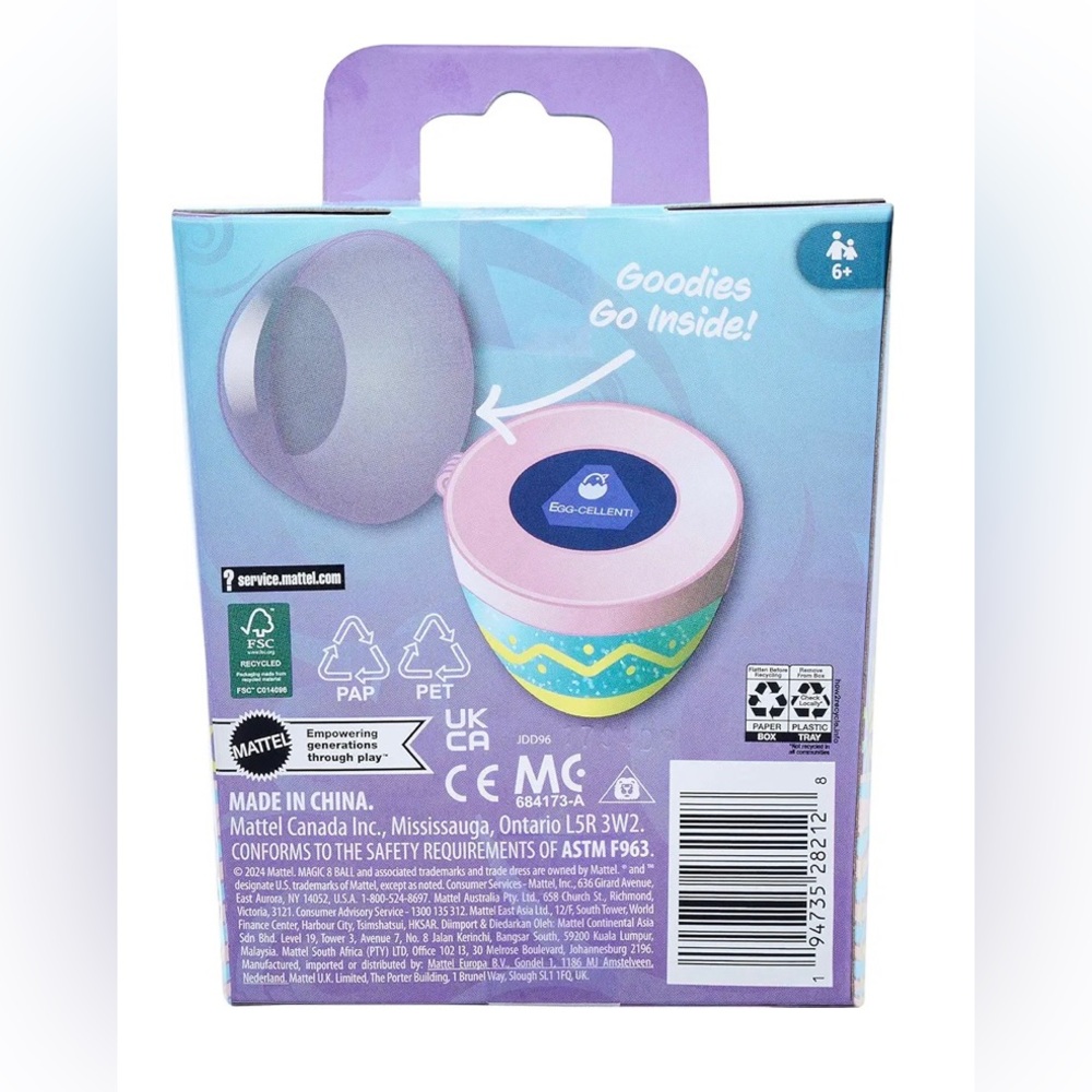 Mattel Magic 8 Ball Toy - Teal, Pink & Yellow - Picture 6 of 6